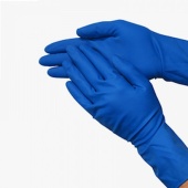 Хозяйственные перчатки латексные синие "XL" 25пар/уп