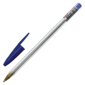 Ручка шариковая STAFF "Basic Budget BP-04", СИНЯЯ, линия письма 0,5 мм, 50шт/упак