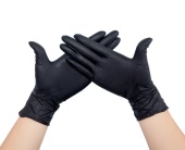 Перчатки нитриловые "OptiLine" черные L (200шт/уп)