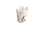 Контейнер бумажный "China Pack" белый, ДИЗАЙН, 450мл, (50шт/упак, 500шт/место)