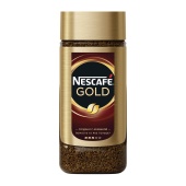 Кофе молотый в растворимом NESCAFE (Нескафе) "Gold", сублимированный, 95 г, стеклянная банка