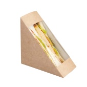 Коробка под сэндвич 124х124х38  с прозрачным окном *300 Оригамо