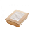 Упаковка (ланч-бокс) 115х115х50  на 400 мл с прозрачными окнами *400 Оригамо